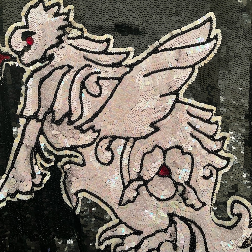 Creative Creations Black Sequined Jacket #Vintage - image 6